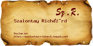 Szalontay Richárd névjegykártya
